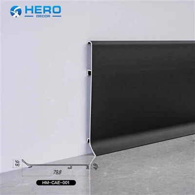 80 mm Aluminium-Sockelleiste