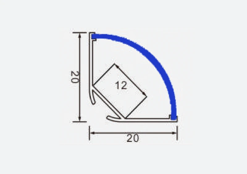 HM632 corner led channel drawing HM632 corner led channel drawing